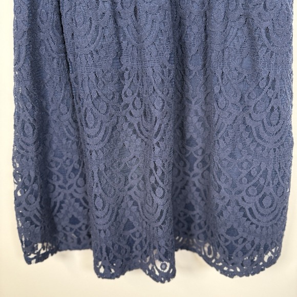 Junior Dress Trixxi Navy Lace Overlay Lined Sleeveless Size 11 NWT New - Picture 2 of 7